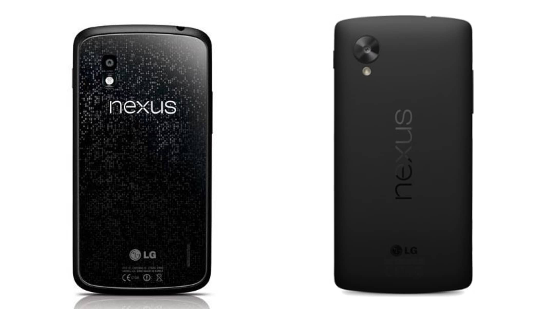 左：Nexus 4 右：Nexus 5